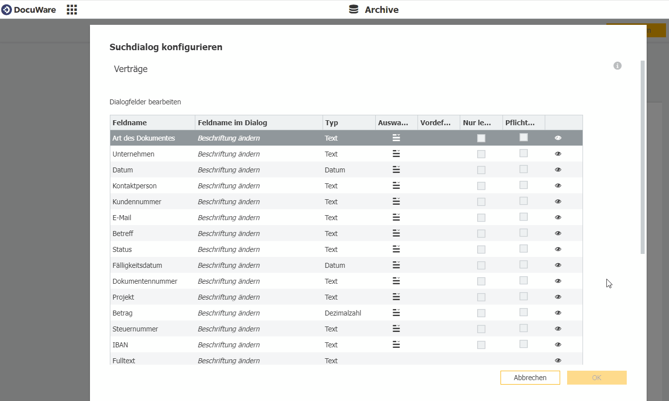 2_Suchfelder ausblenden und sortieren